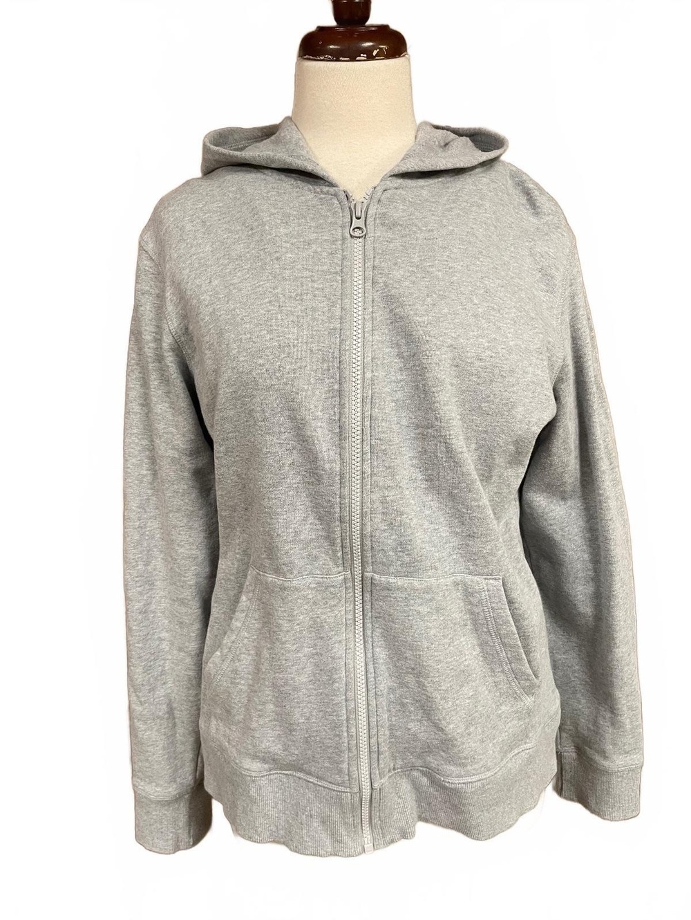 Pact organic cotton fleece full zip hoodie large